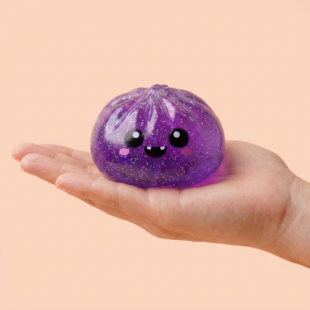 Dumpling Squishy Halloween Set de 5 i handen, verklig storlek