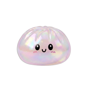 Holographic Dumpling Squishy Regnbågsskimmer — i klämmet, mjukt slow-rise-skum