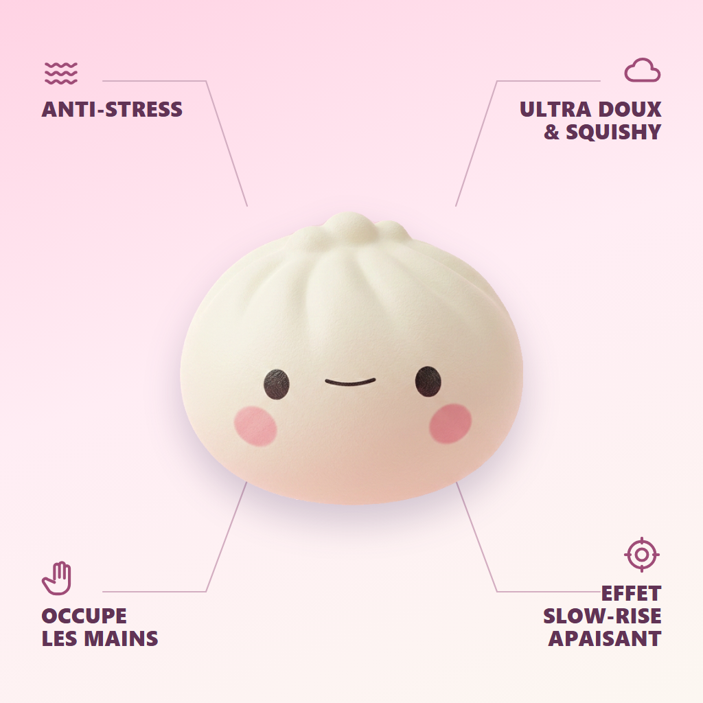 Dumpling Squishy Mystery Box 12-pack — dess fördelar