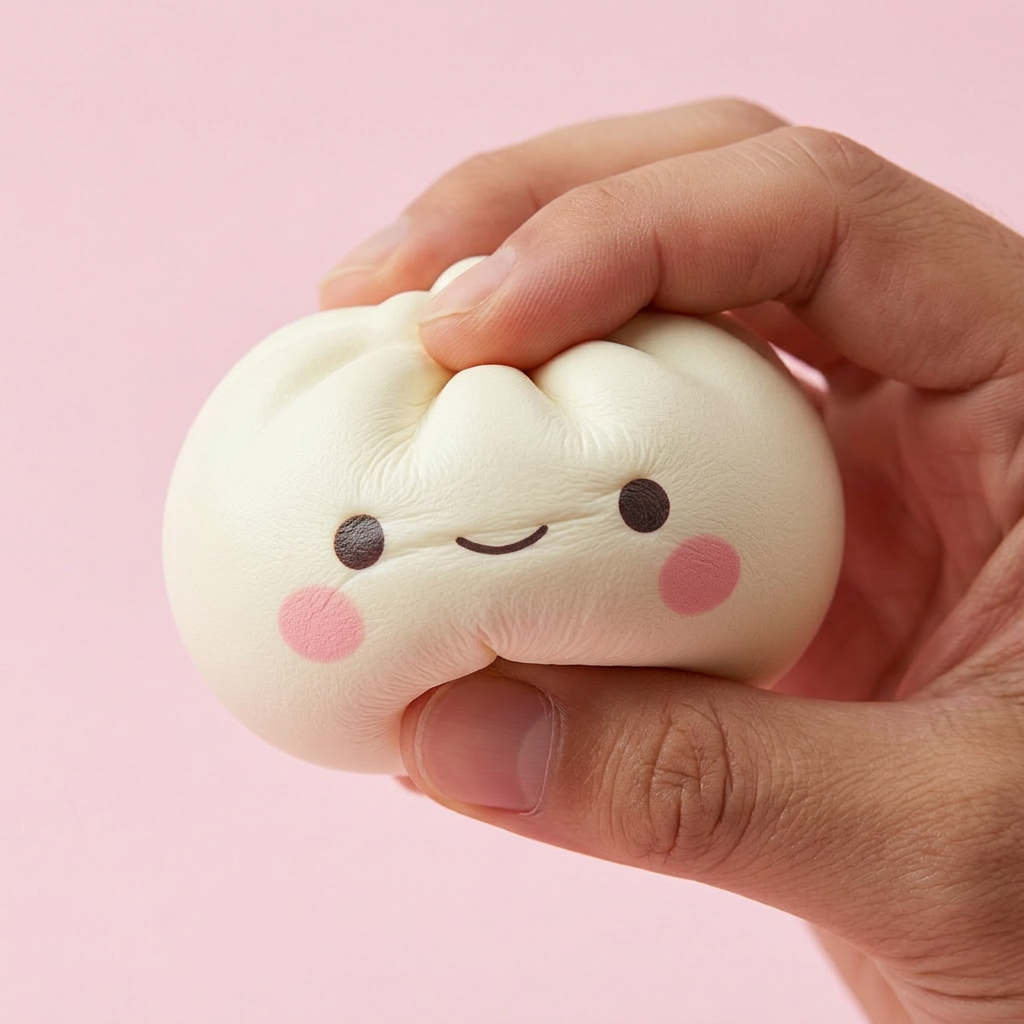 Dumpling Squishy Mystery Box 12-pack — slow-rise-effekt, skummet återtar långsamt sin form