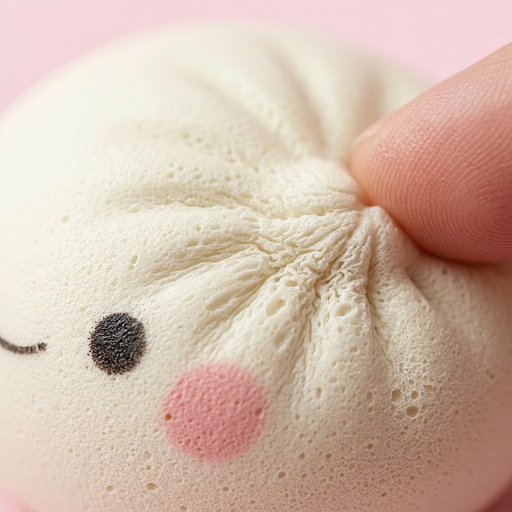 Dumpling Squishy Mystery Box 12-pack — närbild på strukturen