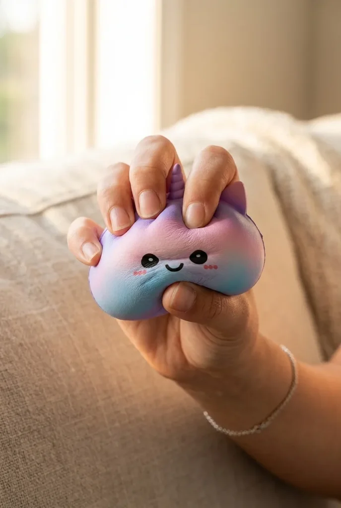 Jumbo Dumpling Squishy Unicorn Regnbåge mitt i klämmet