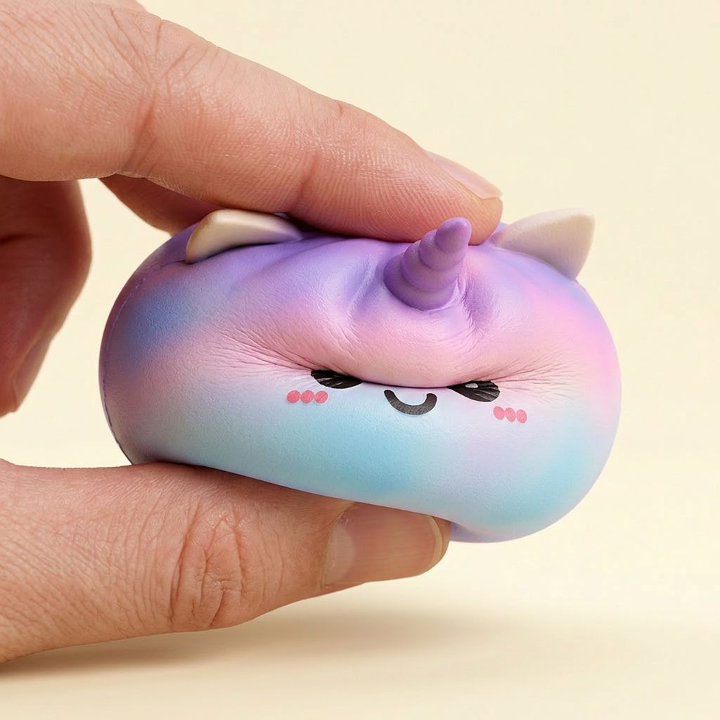 Jumbo Dumpling Squishy Unicorn Regnbåge — slow-rise-effekt, skummet återtar långsamt sin form