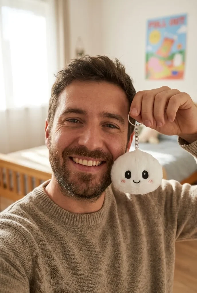 Dumpling Squishy Nyckelring 6-pack Plysch i vardagen