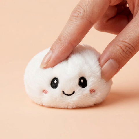 Dumpling Squishy Nyckelring 6-pack Plysch — i klämmet, mjukt slow-rise-skum