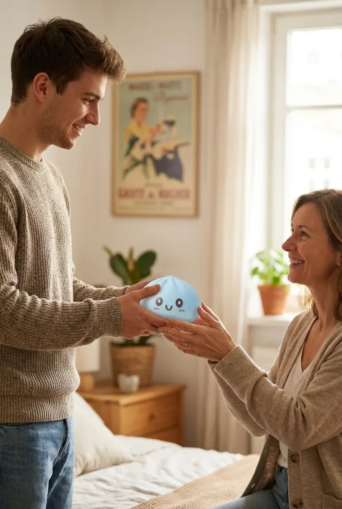 Dumpling Squishy Jumbo Blå som presenttips