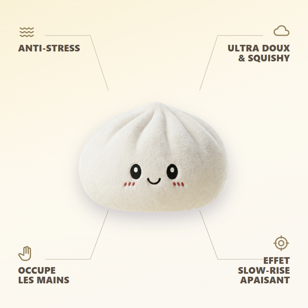 Squishy Dumpling Big Mysig Kramkudde — dess fördelar