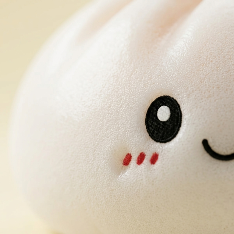 Squishy Dumpling Big Mysig Kramkudde — närbild på strukturen