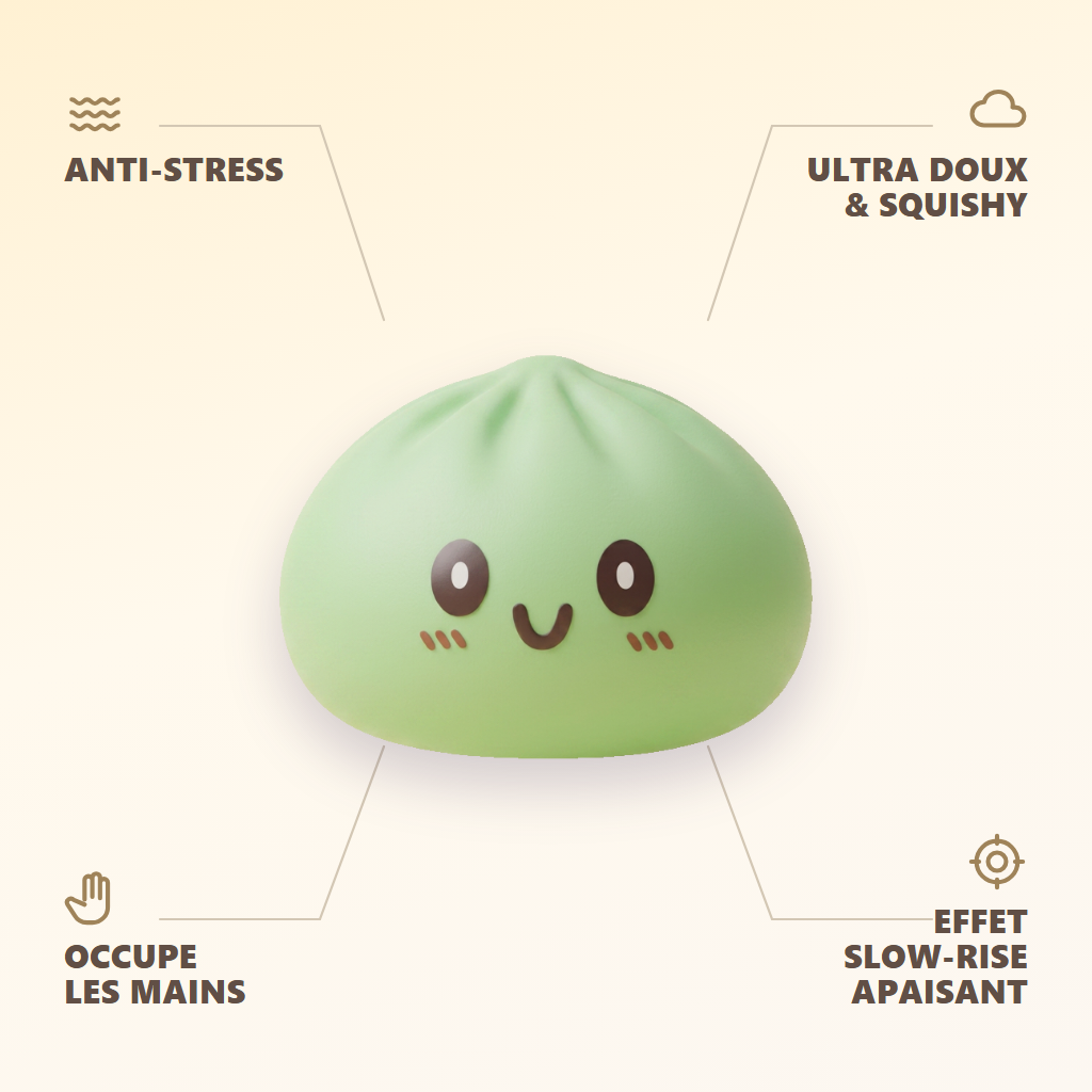 Giant Green Dumpling Squishy XXL — dess fördelar