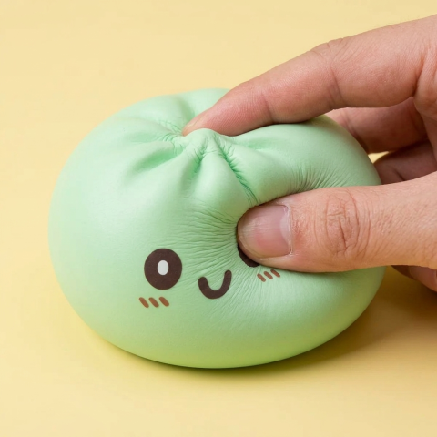 Giant Green Dumpling Squishy XXL — slow-rise-effekt, skummet återtar långsamt sin form