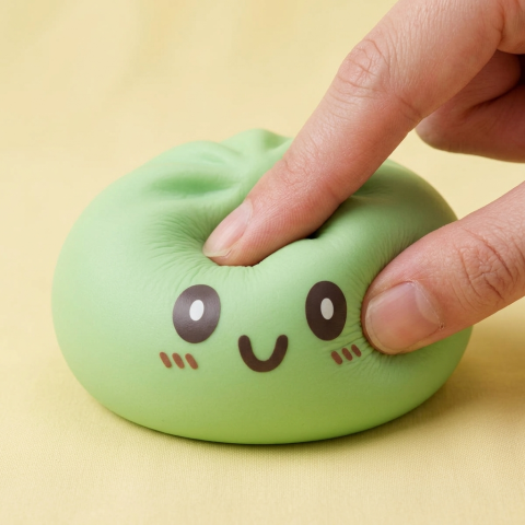 Giant Green Dumpling Squishy XXL — i klämmet, mjukt slow-rise-skum