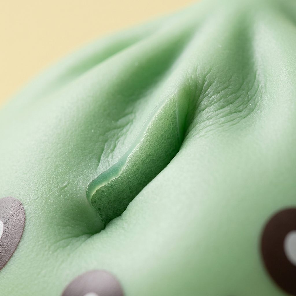 Giant Green Dumpling Squishy XXL — närbild på strukturen
