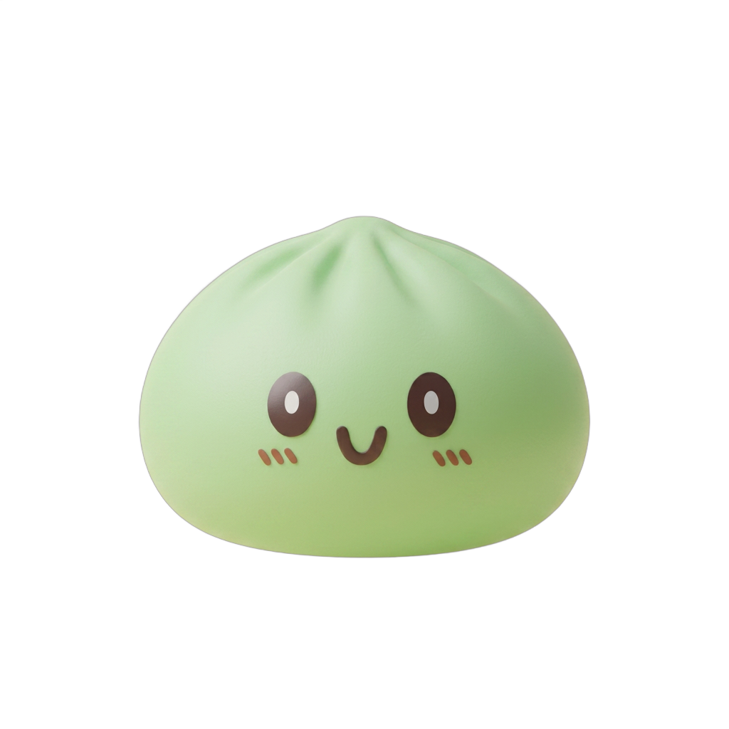 Giant Green Dumpling Squishy XXL — i klämmet, mjukt slow-rise-skum