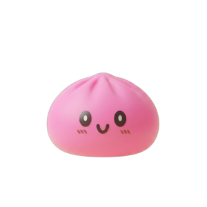 Dumpling Squishy Giant Rosa — i klämmet, mjukt slow-rise-skum
