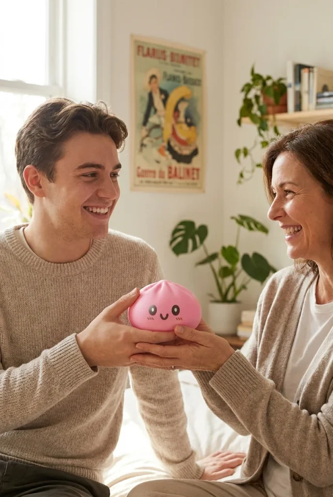 Dumpling Squishy Giant Rosa som presenttips