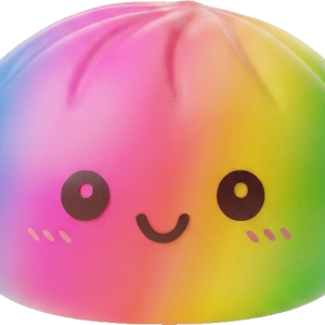 Rainbow Dumpling Squishy XXL — i klämmet, mjukt slow-rise-skum
