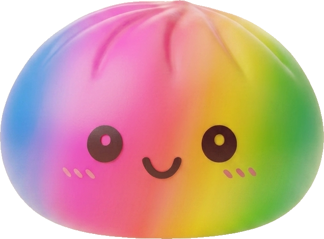 Rainbow Dumpling Squishy XXL — i klämmet, mjukt slow-rise-skum