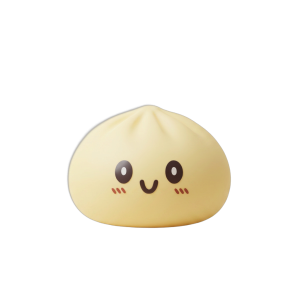 Squishy Dumpling Gul Jumbo XXL — i klämmet, mjukt slow-rise-skum