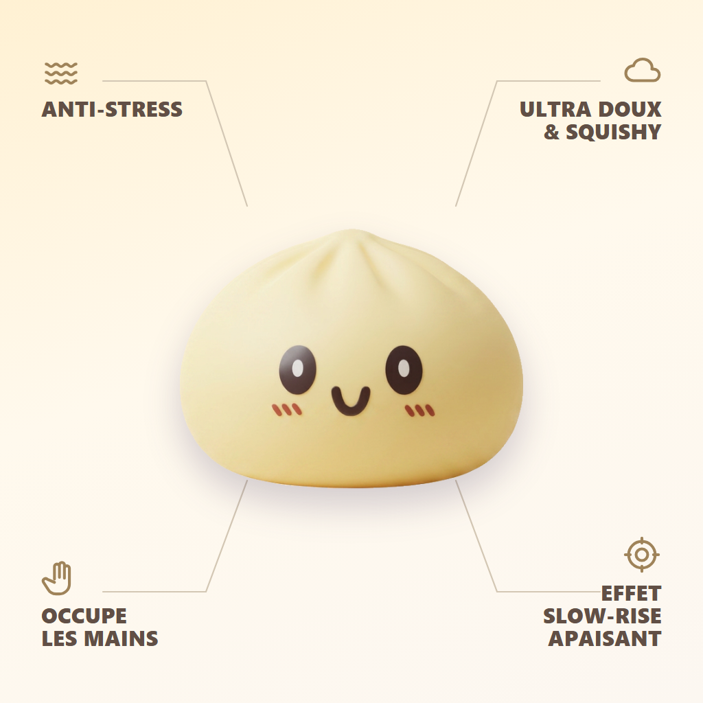Squishy Dumpling Gul Jumbo XXL — dess fördelar