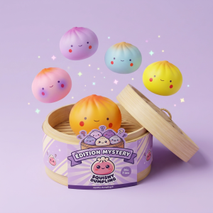 Dumpling Squishy Blind Box Mini 24-pack — i klämmet, mjukt slow-rise-skum