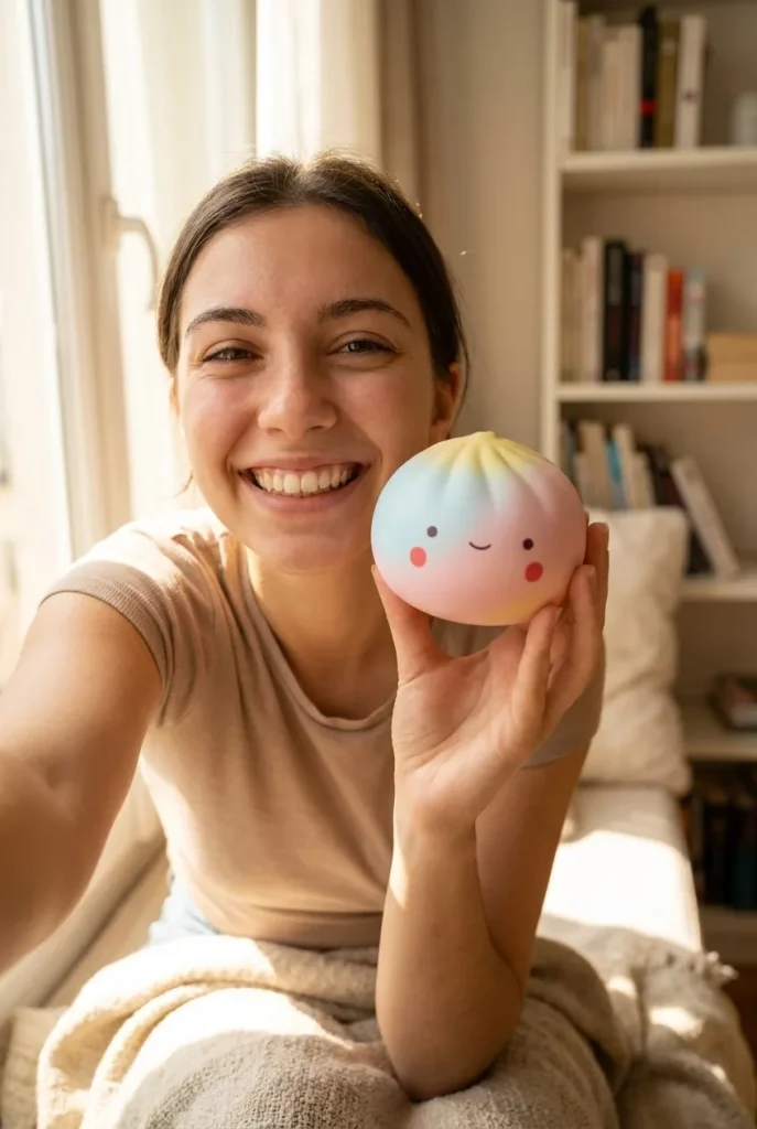 Dumpling Squishy Blind Box Mini 24-pack i vardagen