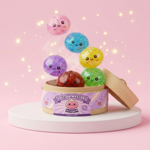 Mini Dumpling Squishy Metallic Glans — i klämmet, mjukt slow-rise-skum