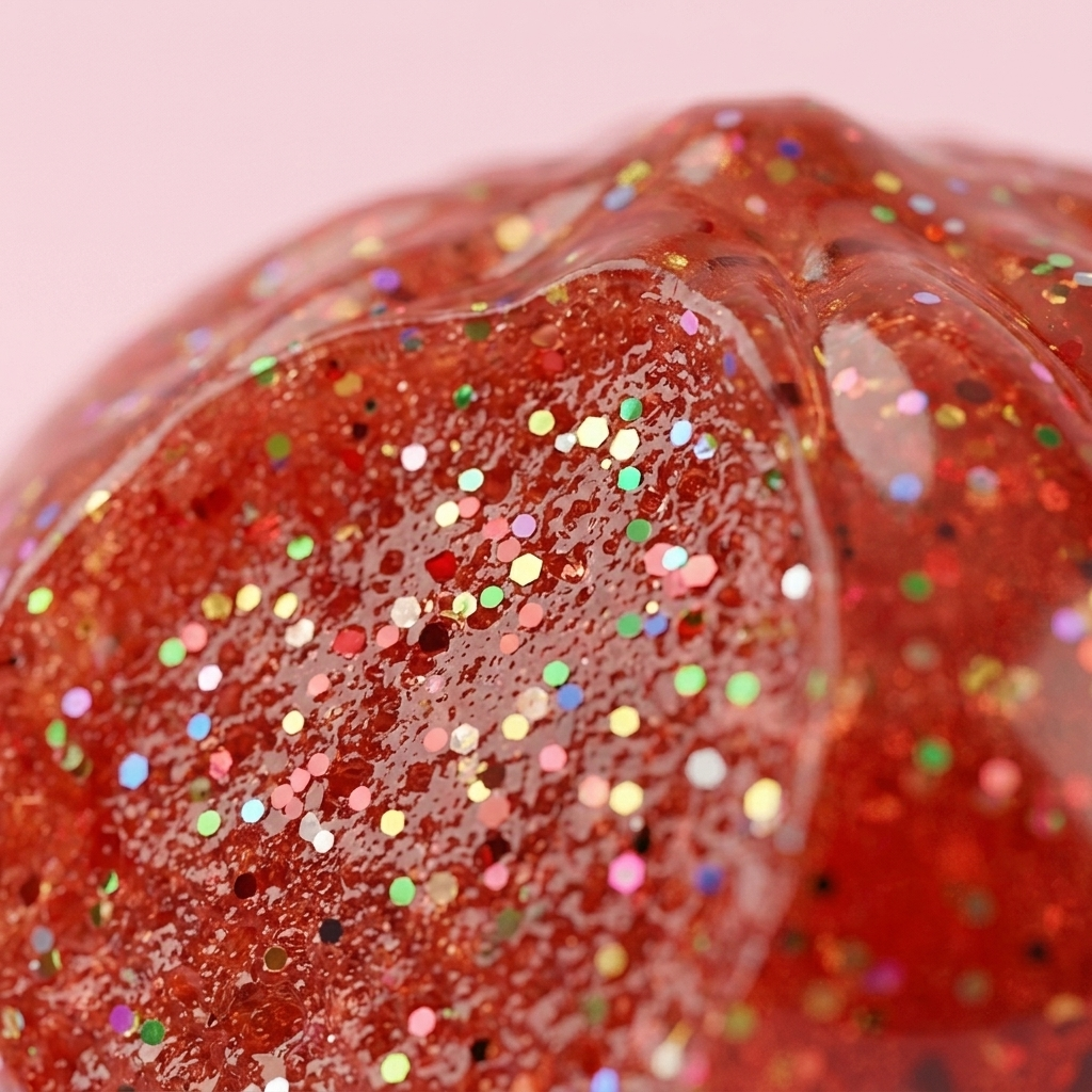 Mini Dumpling Squishy Metallic Glans — närbild på strukturen