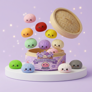 Mini Dumplings Squishy Mystery Överraskningspack — i klämmet, mjukt slow-rise-skum