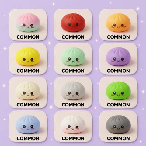 Mini Dumplings Squishy Mystery Överraskningspack — i klämmet, mjukt slow-rise-skum