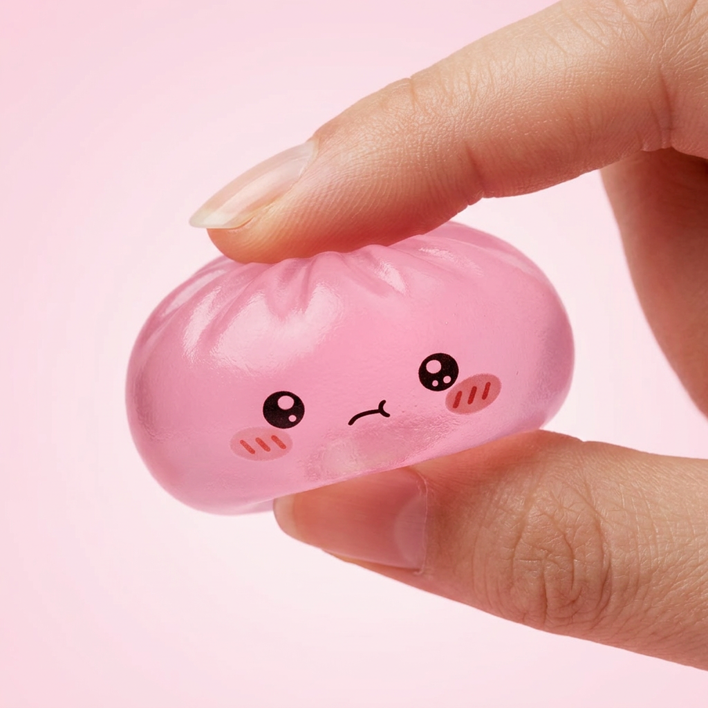 Mini Dumpling Squishy Socker — slow-rise-effekt, skummet återtar långsamt sin form
