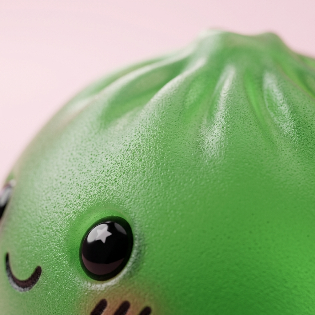 Mini Dumpling Squishy Socker — närbild på strukturen