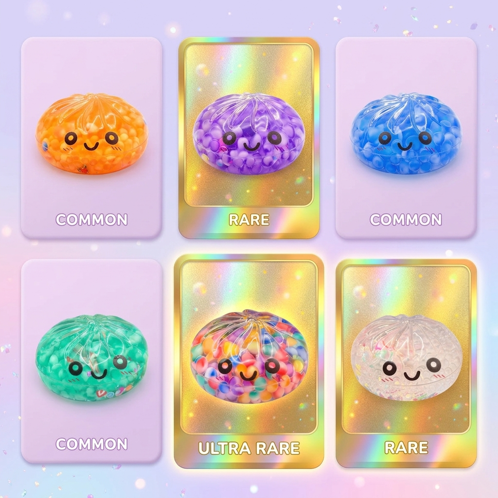 Mystery Dumpling Squishy Bubbla — i klämmet, mjukt slow-rise-skum