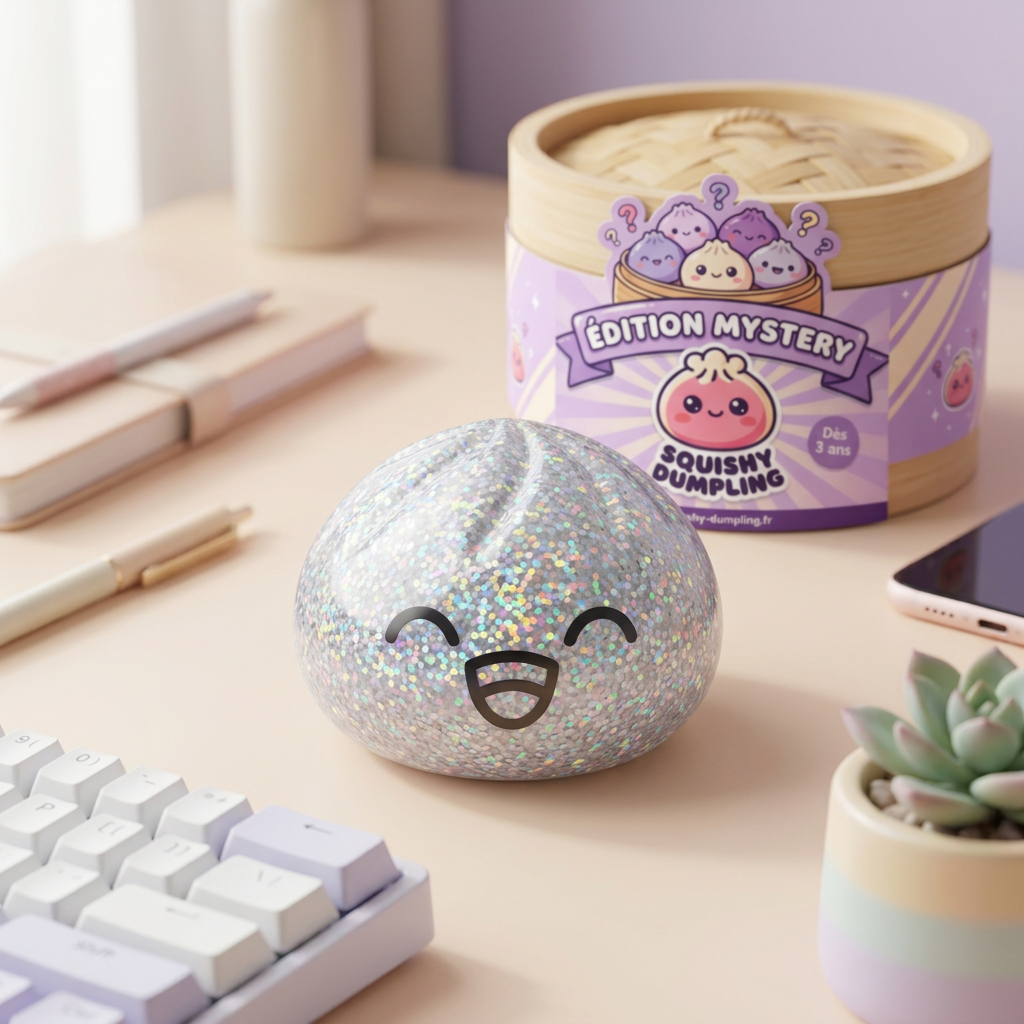 Rare Dumpling Squishy Mystery – Sällsynt Samlarfigur i sin kawaii-miljö