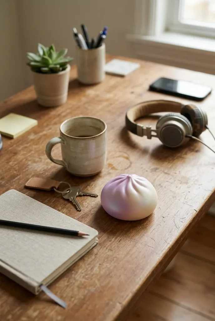 Rare Dumpling Squishy Mystery – Sällsynt Samlarfigur på skrivbordet