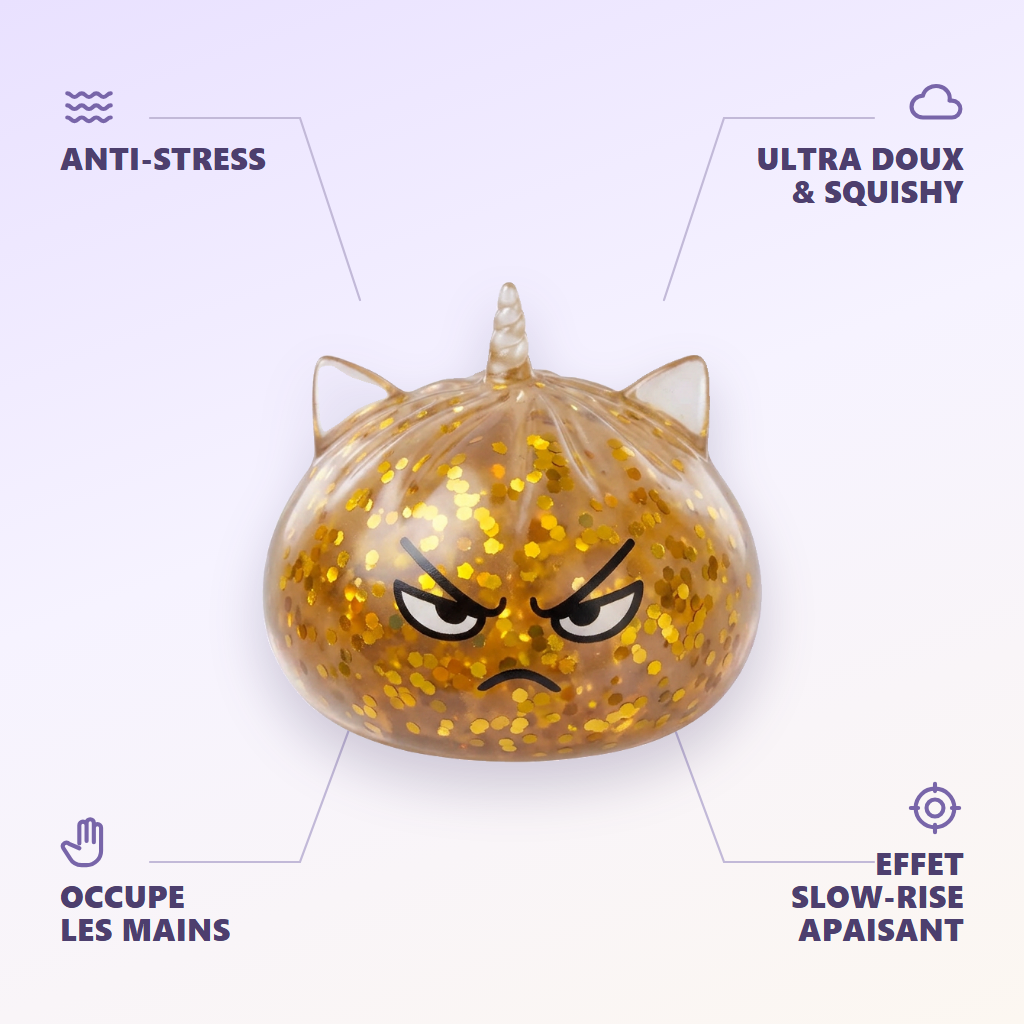 Glitter Dumpling Squishy Rare Magisk Enhörning — dess fördelar