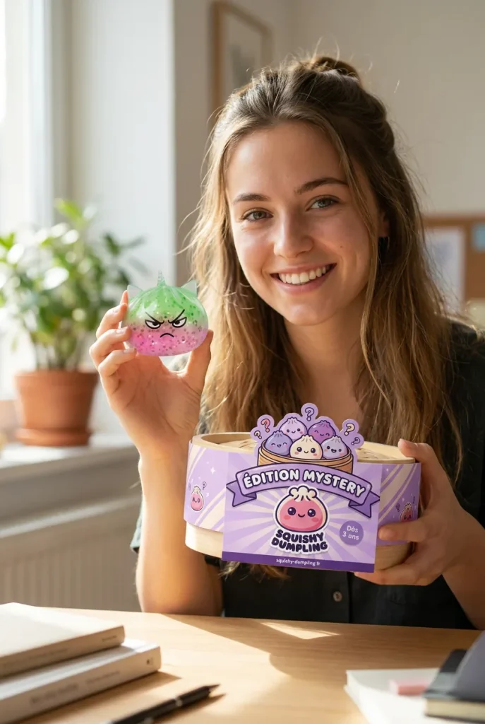 Glitter Dumpling Squishy Rare Magisk Enhörning med sin ask