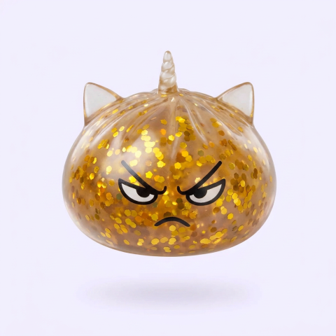 Glitter Dumpling Squishy Rare Magisk Enhörning — i klämmet, mjukt slow-rise-skum
