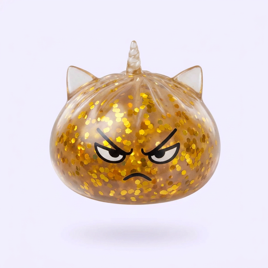 Glitter Dumpling Squishy Rare Magisk Enhörning — i klämmet, mjukt slow-rise-skum