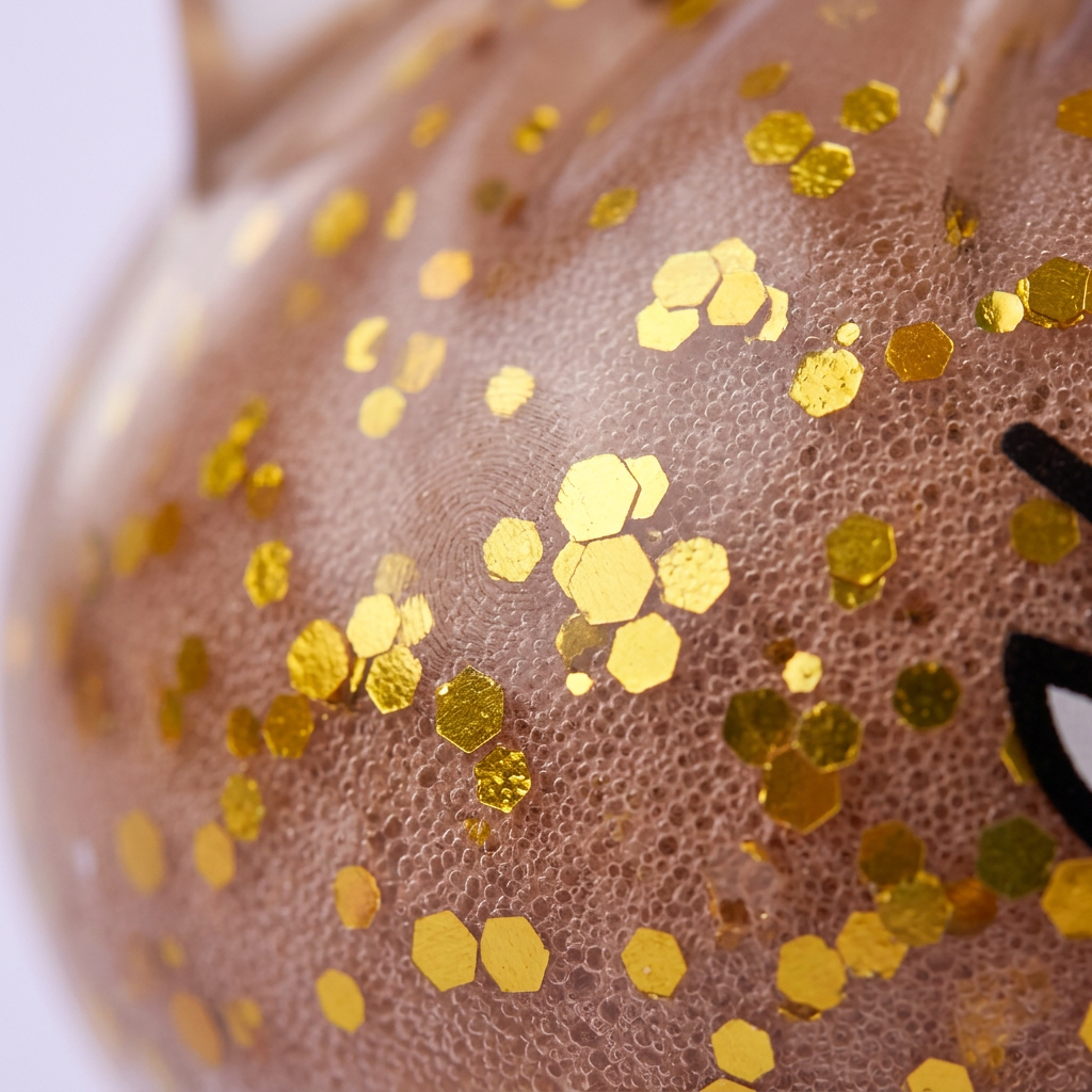 Glitter Dumpling Squishy Rare Magisk Enhörning — närbild på strukturen