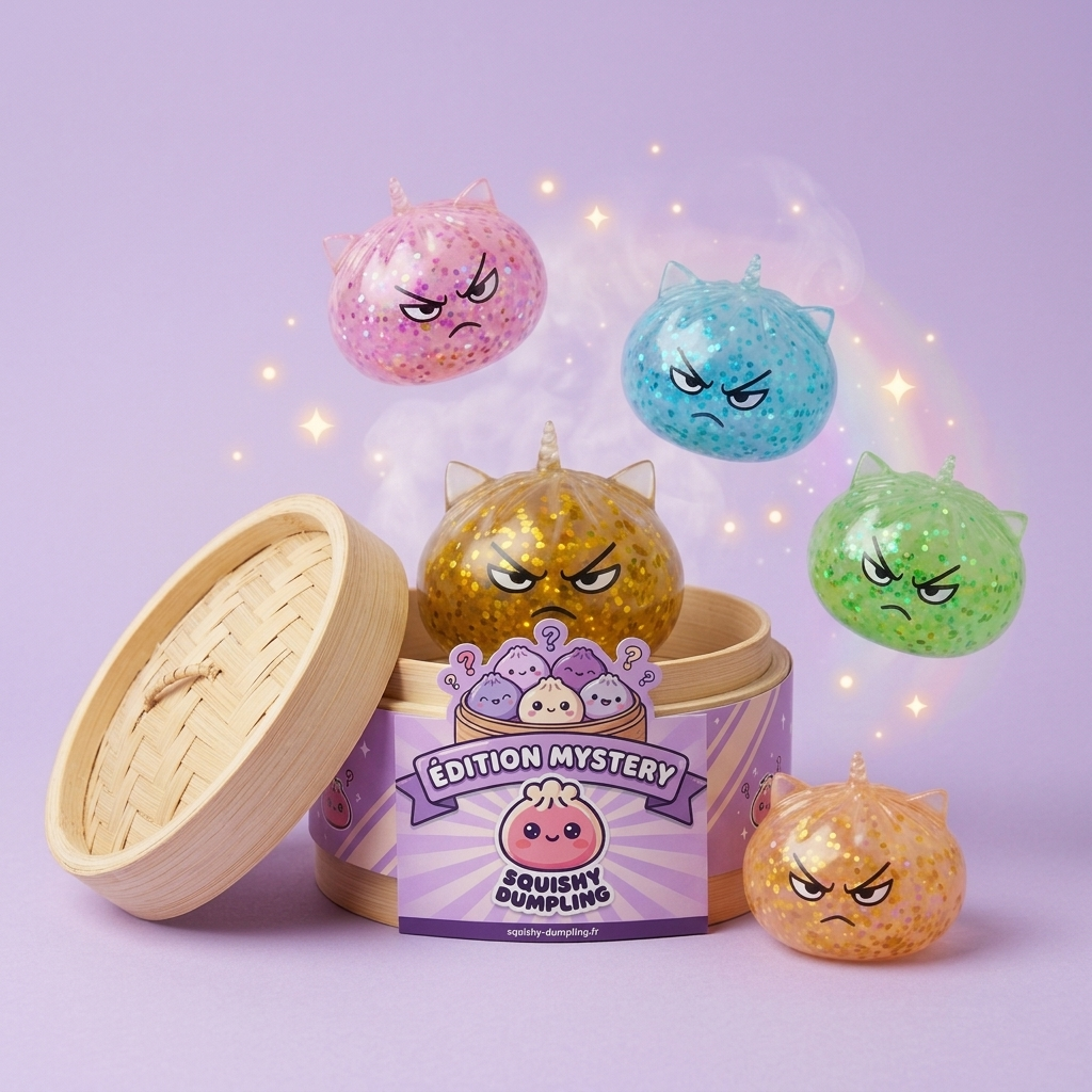 Glitter Dumpling Squishy Rare Magisk Enhörning — i klämmet, mjukt slow-rise-skum