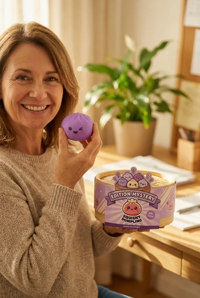 Mystery Dumpling Squishy Bambuskorg med sin ask