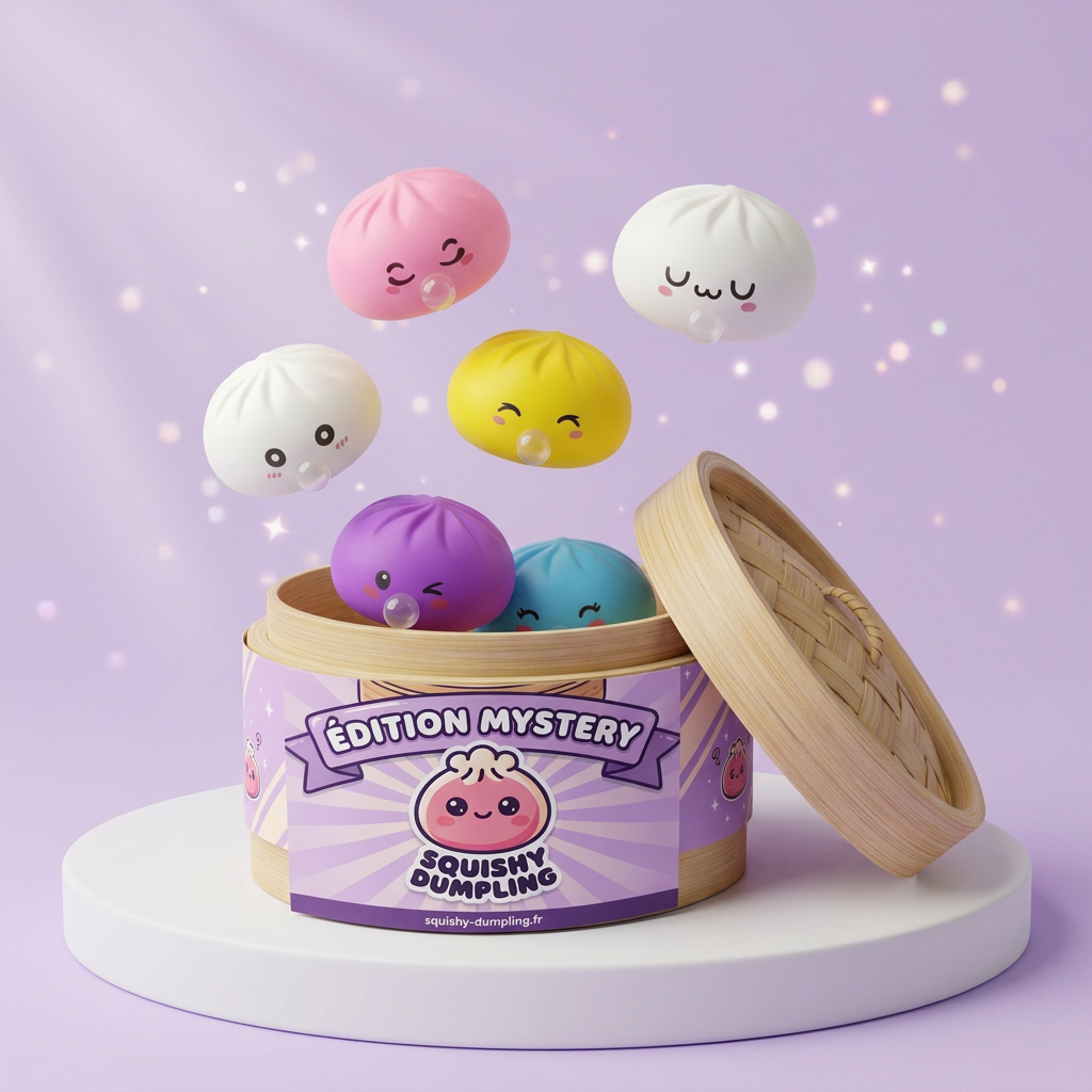 Mystery Dumpling Squishy Bambuskorg — i klämmet, mjukt slow-rise-skum
