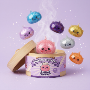 Mystery Dumpling Squishy Glitter Enhörning — i klämmet, mjukt slow-rise-skum