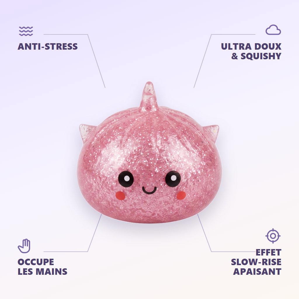 Mystery Dumpling Squishy Glitter Enhörning — dess fördelar