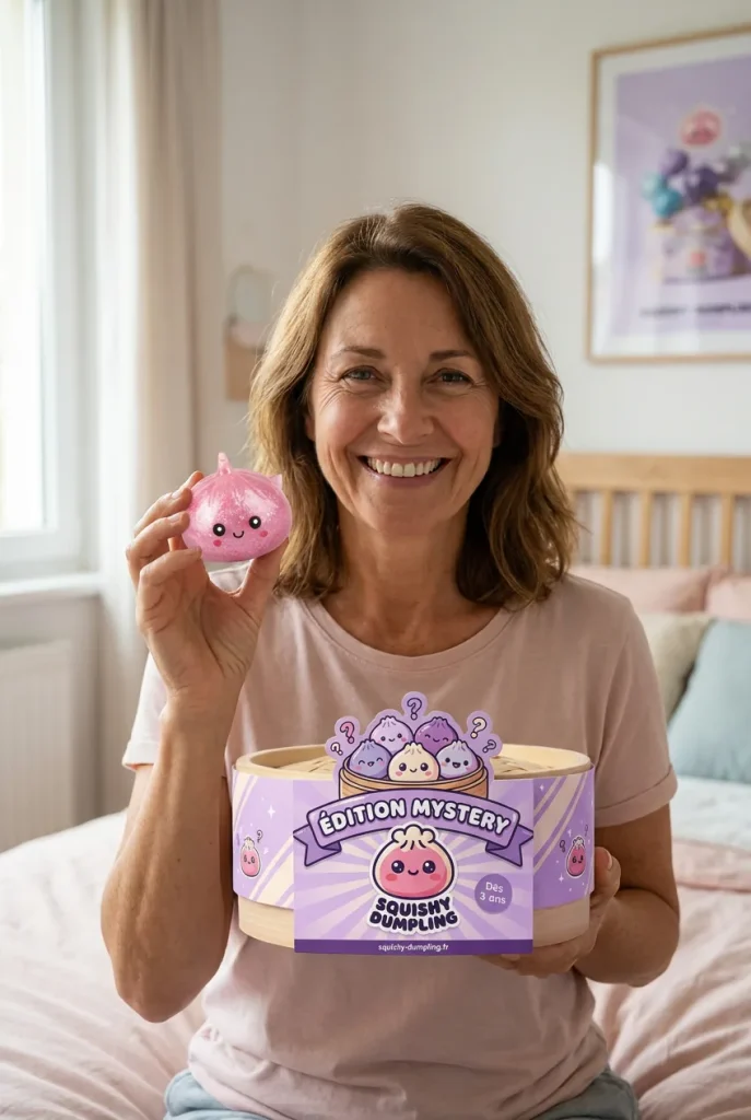 Mystery Dumpling Squishy Glitter Enhörning med sin ask