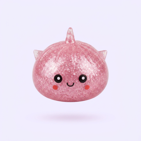 Mystery Dumpling Squishy Glitter Enhörning — i klämmet, mjukt slow-rise-skum