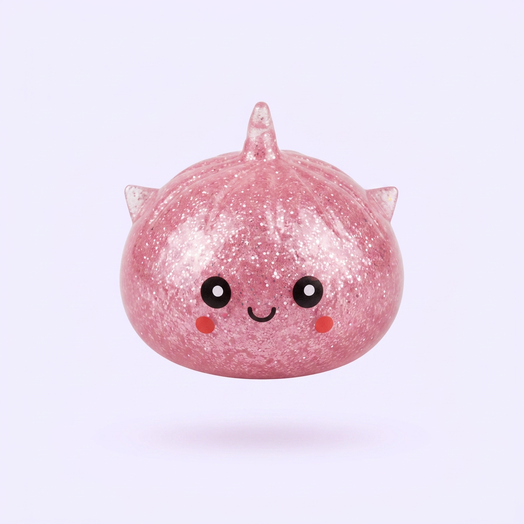 Mystery Dumpling Squishy Glitter Enhörning — i klämmet, mjukt slow-rise-skum