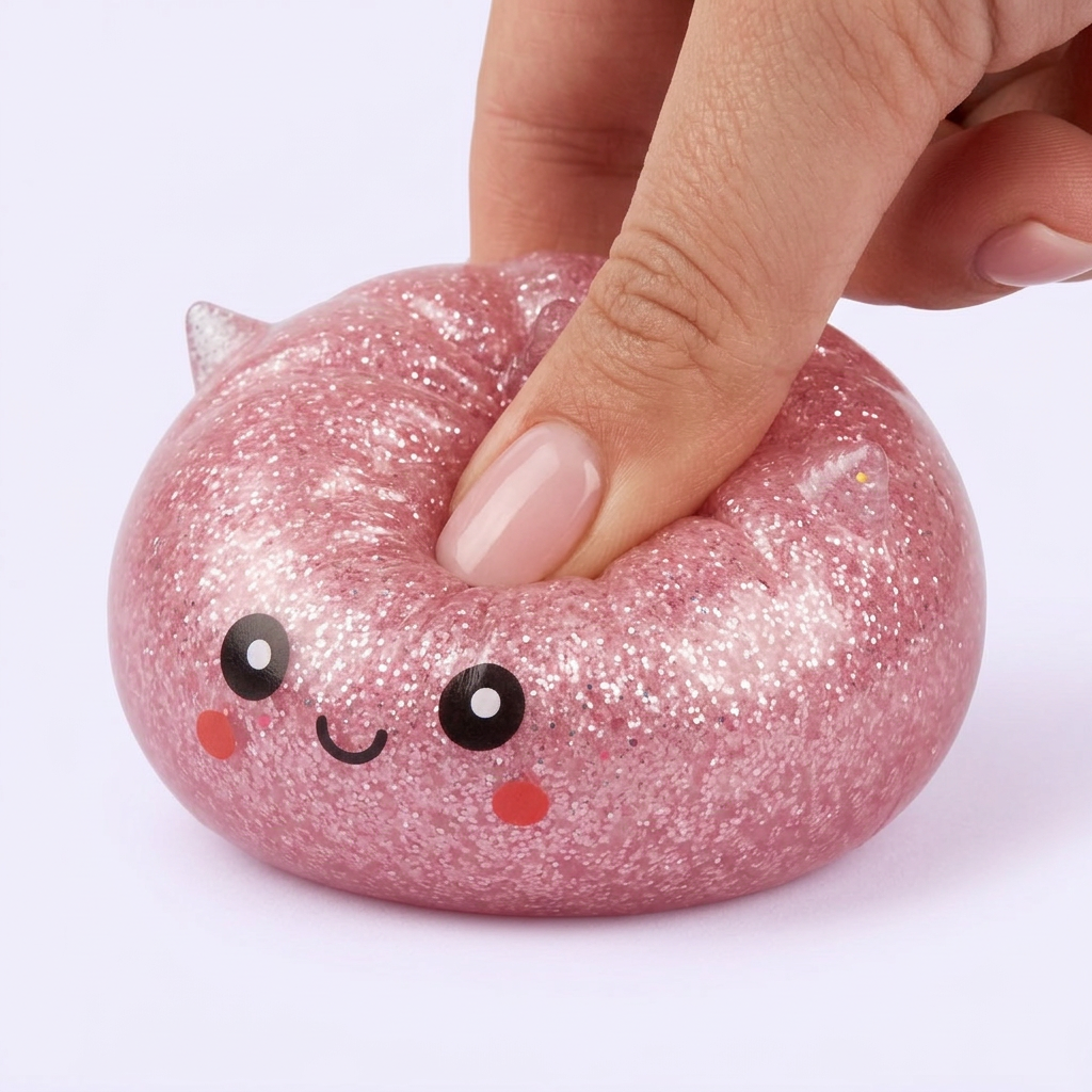 Mystery Dumpling Squishy Glitter Enhörning — slow-rise-effekt, skummet återtar långsamt sin form