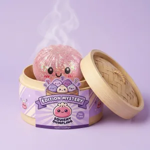 Dumplings Squishy Glitter – Glittrig Mystery-Dumpling i sin bambu-ångkorg
