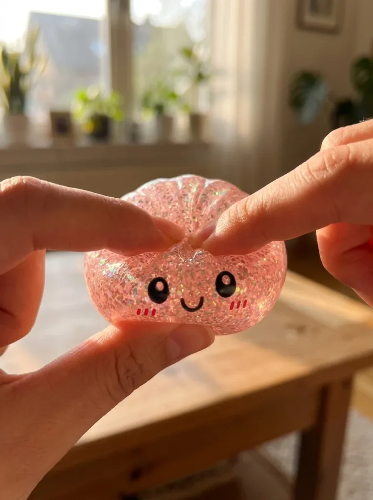 Dumplings Squishy Glitter – Glittrig Mystery-Dumpling mitt i klämmet